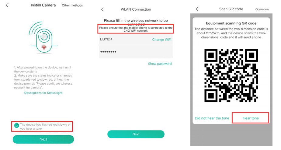 Aggiungi una videocamera tramite Scan QR Code