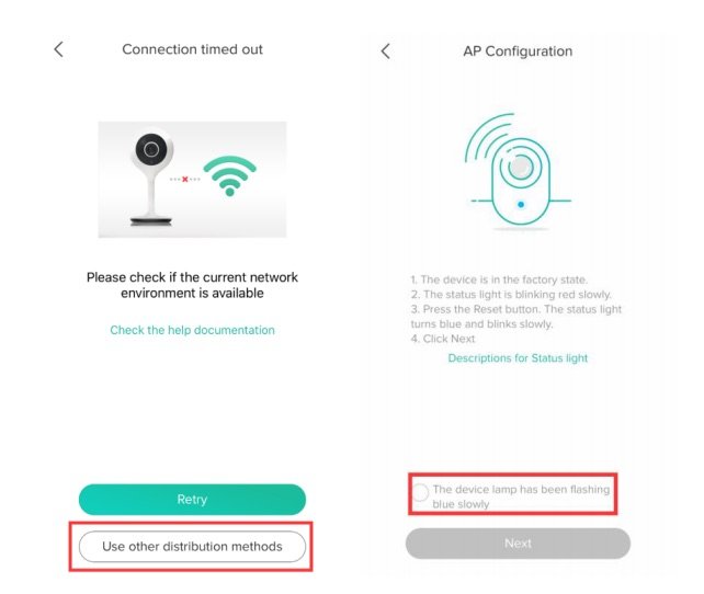 Ajouter une camera par AP Mode