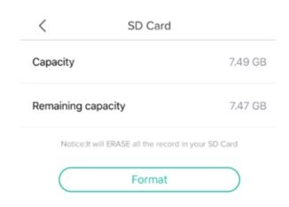 Paramètres Carte Micro SD